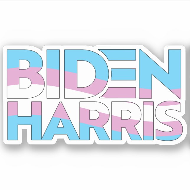 Adesivo Biden Harris Orgulho Trans (Frente)