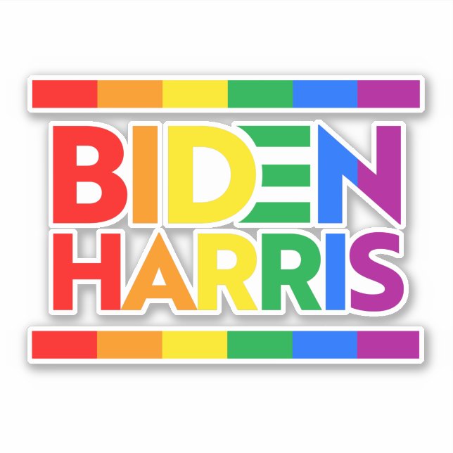 ADESIVO BIDEN HARRIS PRIDE RAINBOW (Frente)