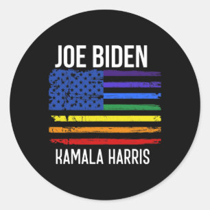 Adesivo Biden Kamala Harris 2020 Rainbow Us Flag Lgbt soci