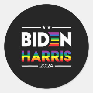 Adesivo Biden Kamala Harris 2024 Rainbow Orgulho gay Lgbt 