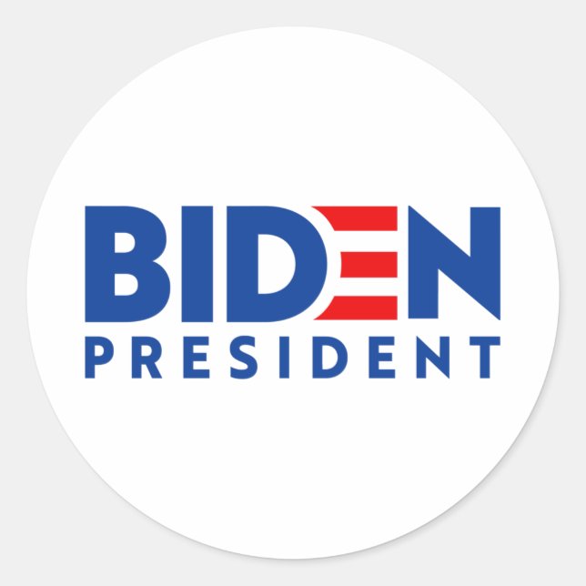 Adesivo Biden para Presidente Blue e Red Slogan, ZSSG (Frente)