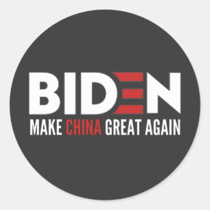 Adesivo biden Torne o Excelente da China novamente