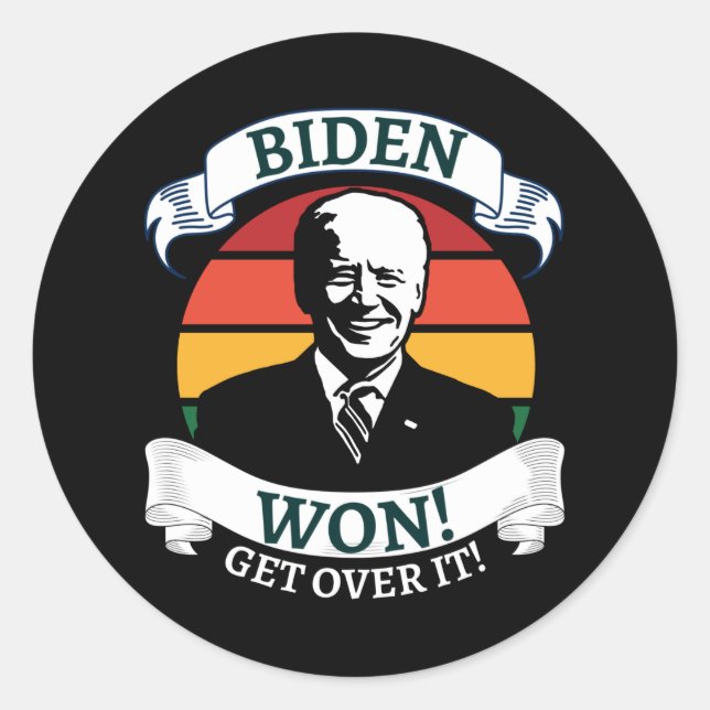 Adesivo Biden Won Supere O Pro Biden (Frente)