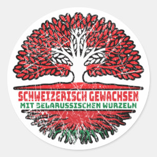 Adesivo Bielorrússia Belarussisch Schweizer Schweiz Baum W