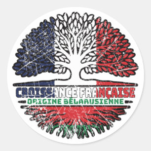Adesivo Bielorrússia, bielorrusso, França, Árvore