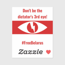 Adesivo Bielorrússia Free Democratic English - Third Eye