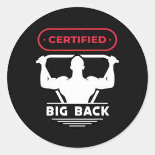 Adesivo Big Back Certified Big Back Design Bodybuilding Bi