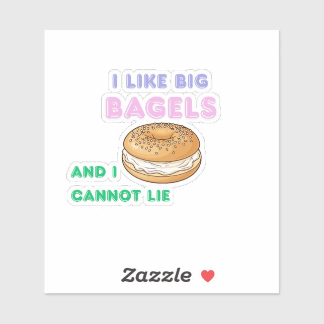 Adesivo Big Bagels Funny Breakfast (Folha)