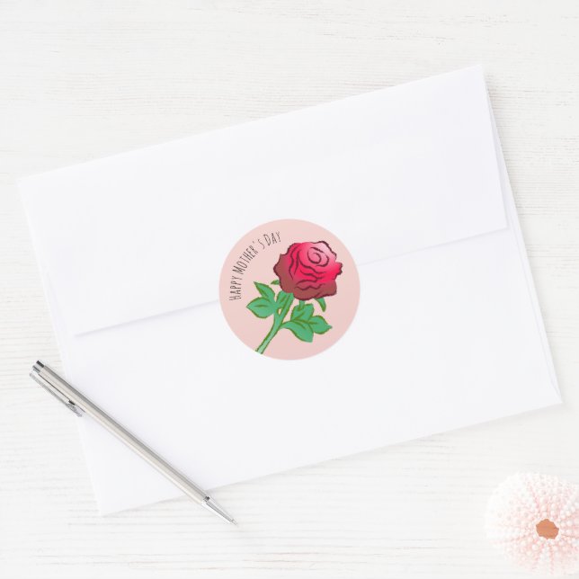Adesivo Big Beautiful Red Rose (Envelope)