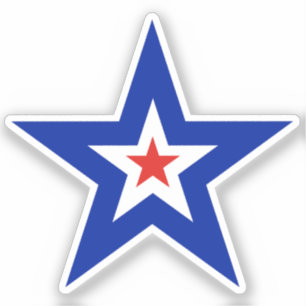 Adesivo Big Blue Border Patriótico americano Kiss-Cut Viny