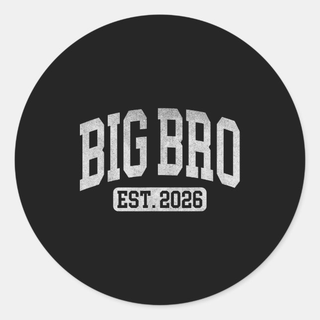 Adesivo Big Bro Est 2026 New Big Bro Announcement Cool Bro (Frente)