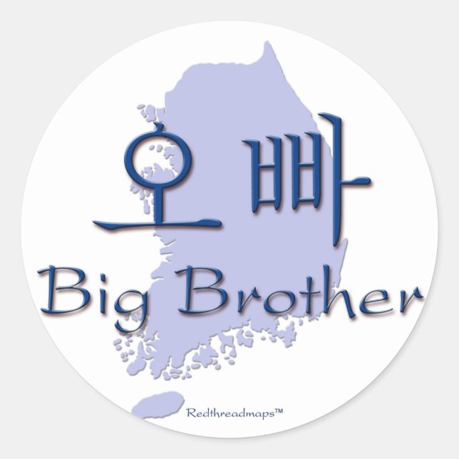 Adesivo Big Brother (de Rapariga) Coreia (Frente)