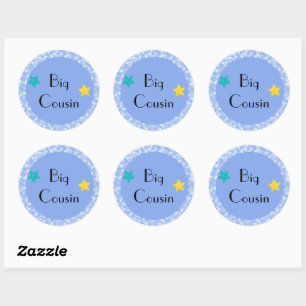 Adesivo Big Cousin com Stars Classic Round Sticker