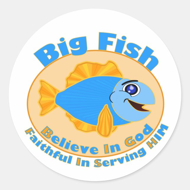 Adesivo Big Fish Acredita em Deus (Frente)