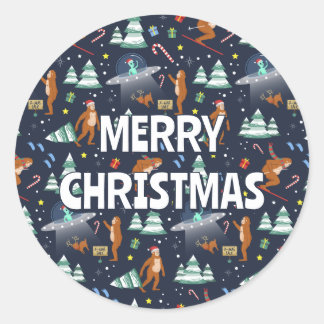 Adesivo Big Foot, Aliens e Reindeer Sci-Fi Natal