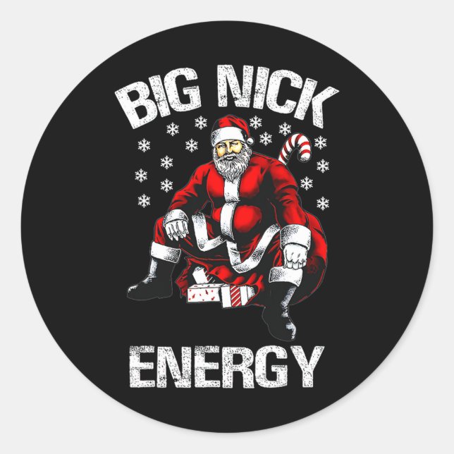 Adesivo Big Nick Energy Engraçado Papais noeis Natal 1 (Frente)