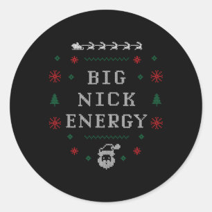Adesivo Big Nick Energy Engraçado Xmas Natal Homens W
