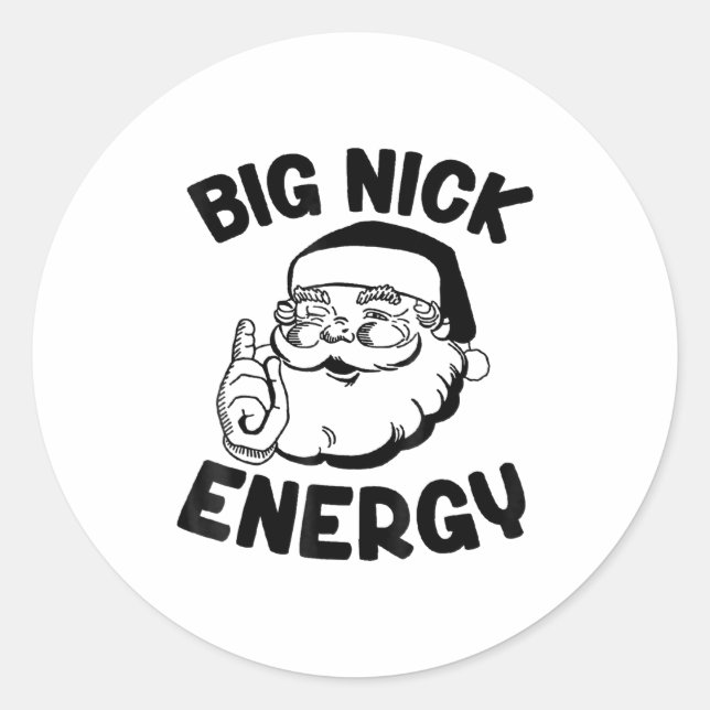 Adesivo Big Nick Energy Funny Santa Christmas  (Frente)