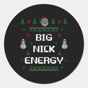 Adesivo Big Nick Energy Meme Engraçado Feriado Natal Natal