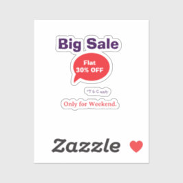 Adesivo Big sale discount offer weekend company shop T&C