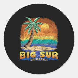 Adesivo Big Sur California Vintage angustiou Souvenir