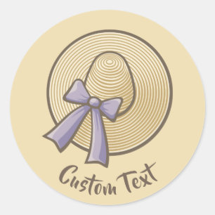 Adesivo Bige De Chapéu Amplo E Brimado