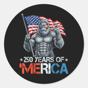 Adesivo Bigfoot 250 Anos de Merica Rock Bandeira Americana