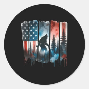 Adesivo Bigfoot American Flag Sasquatch Patriotic 4th Of J