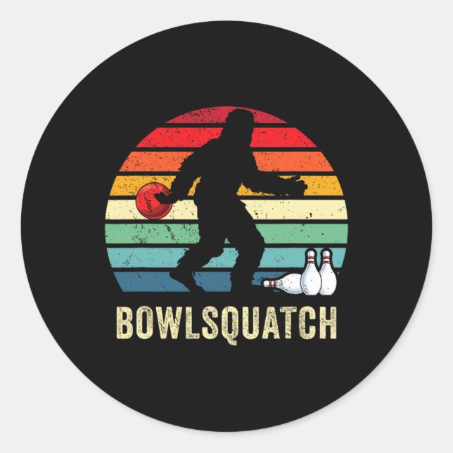 Adesivo Bigfoot Bowling Gift Sasquatch Gifts Bowler Byll P (Frente)