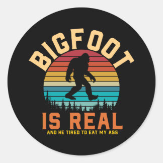 Adesivo Bigfoot é real | Design retrógrado