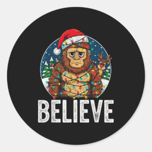 Adesivo Bigfoot engraçado Acredite no Natal Sasquatch Papa