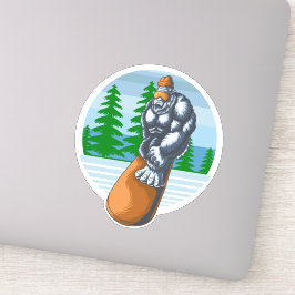 Adesivo Bigfoot Esquia as Encostas 