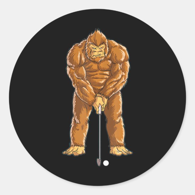 Adesivo Bigfoot Golf Club E Ball Sports Funny Sasquatch (Frente)