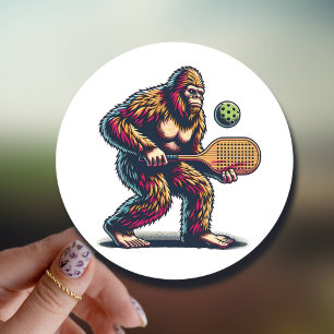 Adesivo Bigfoot Jogando Cartografia Engraçada Pickleball