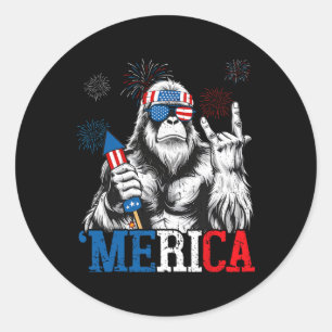 Adesivo Bigfoot Merica 4 De Julho Roupas Engraçadas Para H