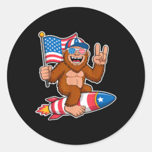 Adesivo Bigfoot Merica Rock American Flag Patriótico 4º