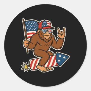 Adesivo Bigfoot Merica Rock Patriótico Americano Bandeira