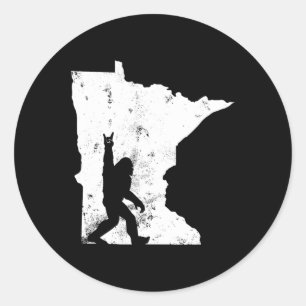 Adesivo Bigfoot Minnesota State Map Sasquatch Men Women Gi
