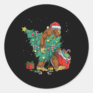 Adesivo Bigfoot Papai noel Árvore de Natal Luz Engraçada X