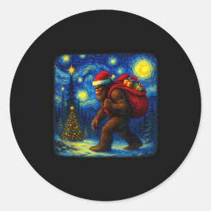 Adesivo Bigfoot Papai Noel Estrela Natal Noturna Sasquatch