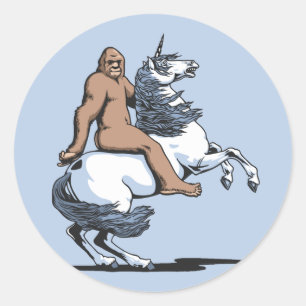 Adesivo Bigfoot que monta um unicórnio