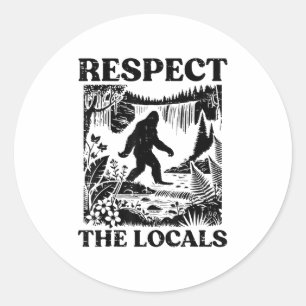 Adesivo Bigfoot respeita locals Vintage Sasquatch Park Wom