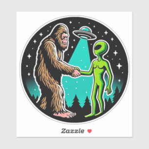 Adesivo Bigfoot responde à Alienígena
