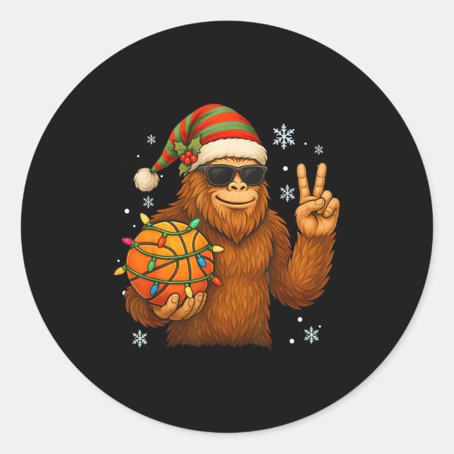 Adesivo Bigfoot Santa Basketball Christmas  (Frente)
