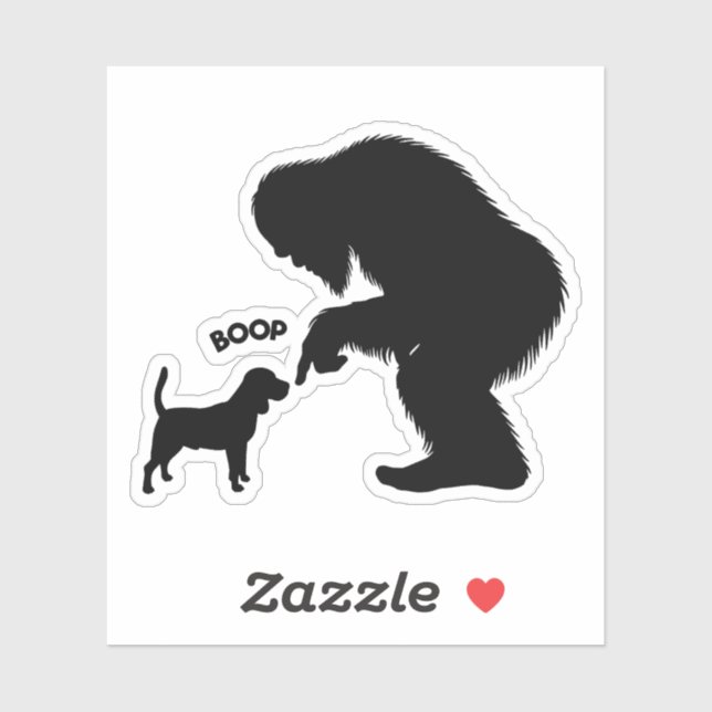 Adesivo Bigfoot Sasquatch Beagle Boop (Folha)