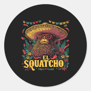 Adesivo Bigfoot Sasquatch - Cinco de Mayo Mexicano Sombrer