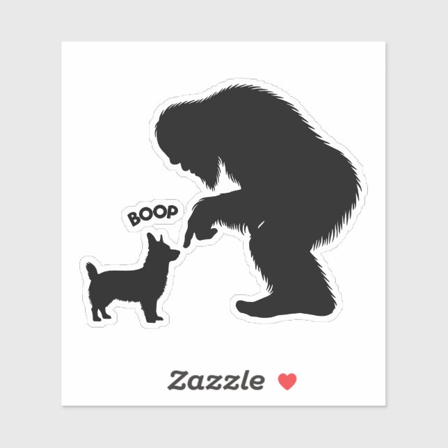 Adesivo Bigfoot Sasquatch Corgi Boop (Folha)