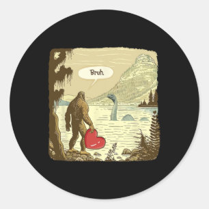 Adesivo Bigfoot Sasquatch engraçado Monstro do Lago Ness E