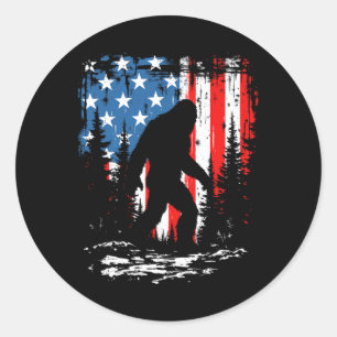 Adesivo Bigfoot Sasquatch Patriótico 4 De Julho EUA Americ