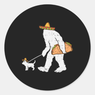 Adesivo Bigfoot Sasquatch Taco Chihuahua Funny Cinco De Mã